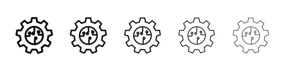 ETL icon Outline and flat style designs