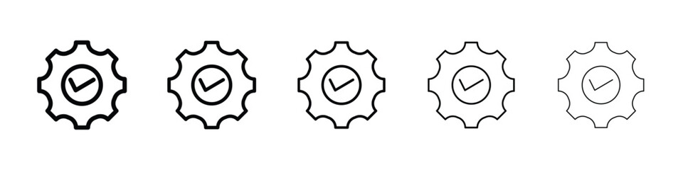 Execution icon Outline and flat style designs