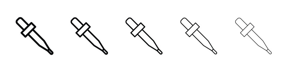 Eye dropper icon Outline and flat style designs