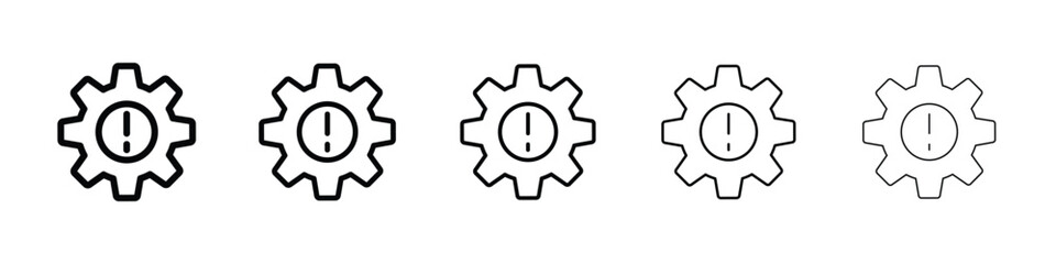 Failure icon Outline and flat style designs