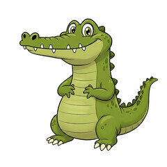 Fototapeta premium cartoon crocodile with a smile