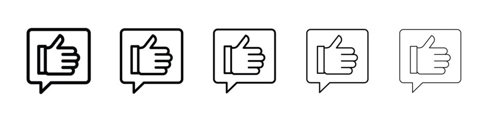 Feedback icon Outline and flat style designs