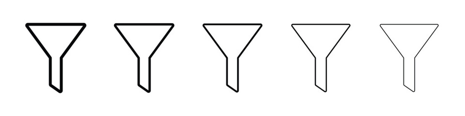 Filter icon Outline and flat style designs