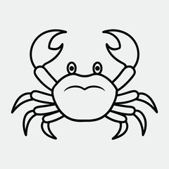 crab cartoon isolated on white