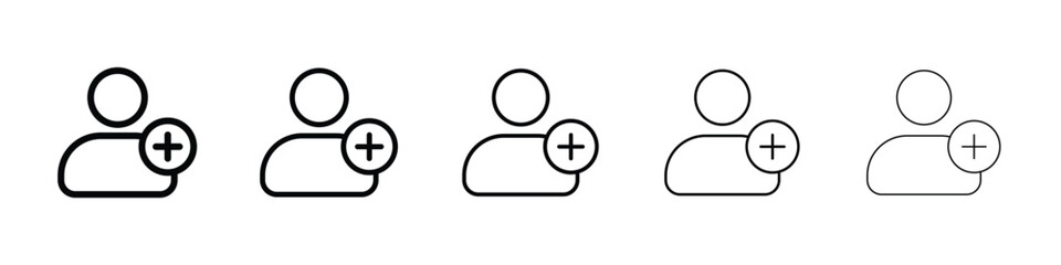 Following icon Outline and flat style designs