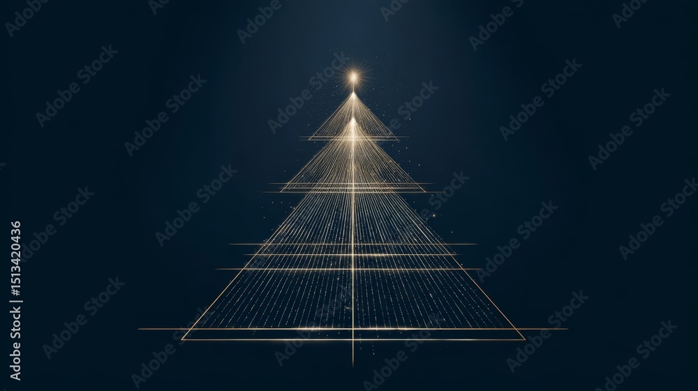 Poster abstract golden lines network, futuristic digital connection concept, representing data flow, techno