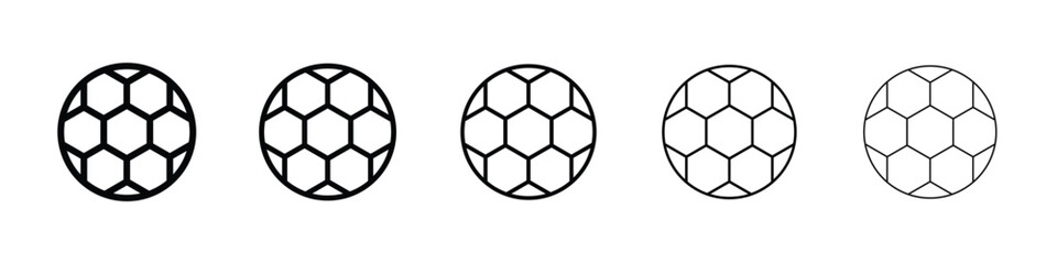 Fototapeta premium Football icon Outline and flat style designs