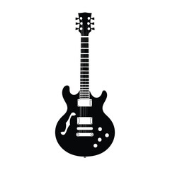 Guitar minimalist silhouette design