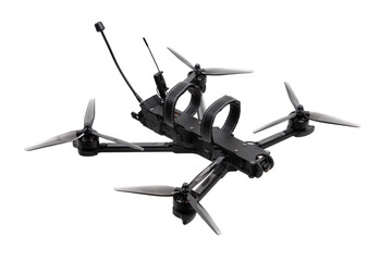 Custom quadcopter frame with propellers
