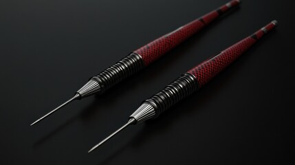 Naklejka premium darts on black background