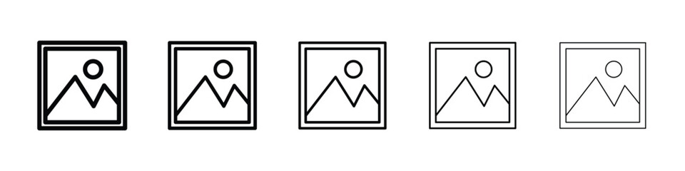 Image icon Outline and flat style designs