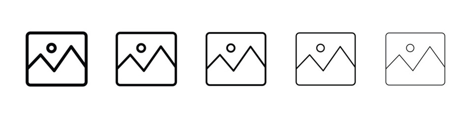 Image icon Outline and flat style designs
