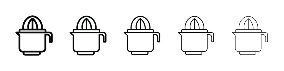 Juicer squeezer icon Outline and flat style designs