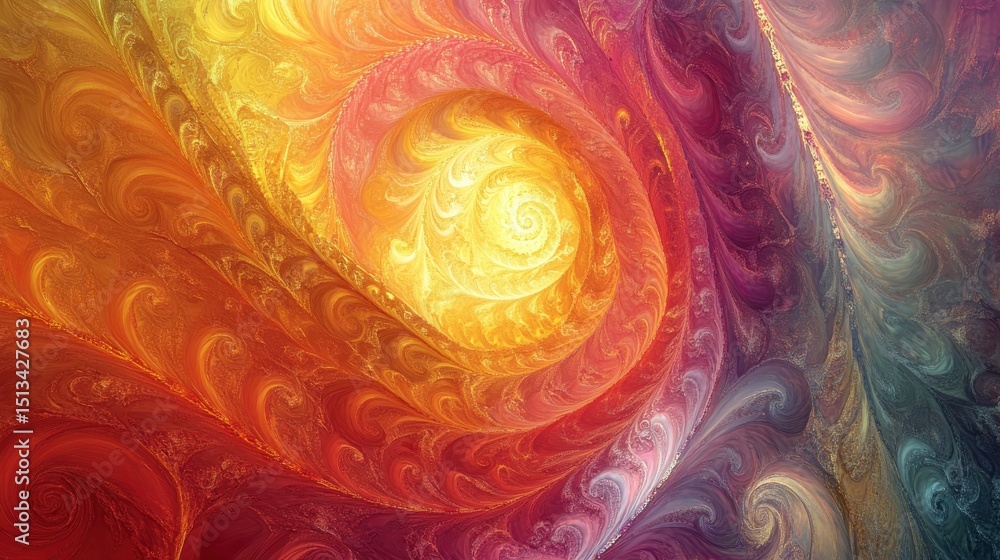 Poster soft, colorful abstract background with swirling patterns and gradients.