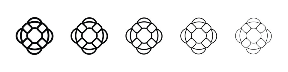 Life buoy icon Outline and flat style designs © Hunt