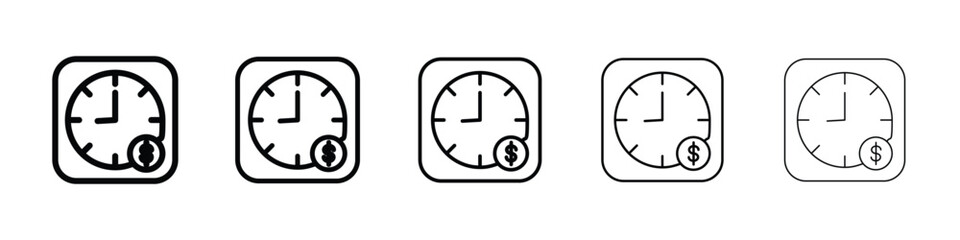 Long term investment icon Outline and flat style designs