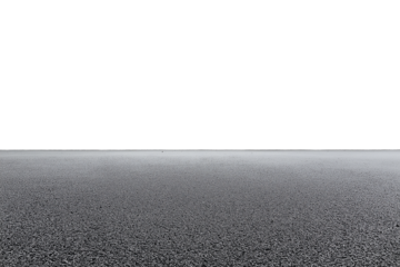 Straight asphalt road cutout isolated on white, perfect for transportation scenes and design templates