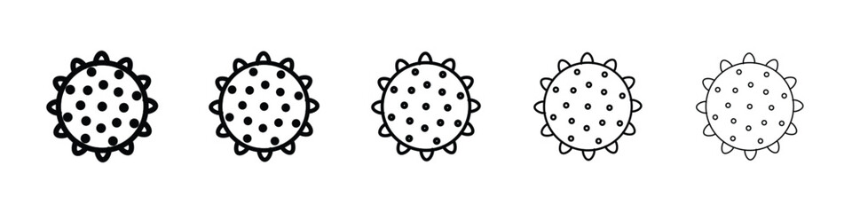 Massage ball icon Outline and flat style designs