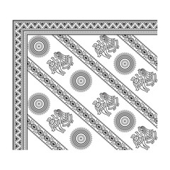 bedsheet design digital art use hand work and digital printing