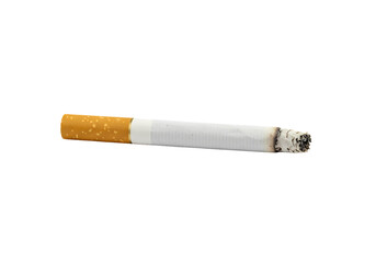 Smoked Cigarette isolated on transparent baackground