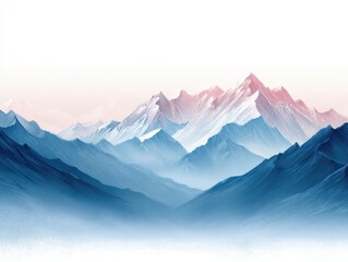 Fototapeta premium Mountain range vector outline with jagged peaks perfect for adventure themes 