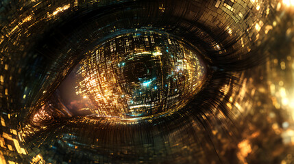 Intense Gaze Meta Human With