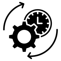 Time Management glyph icon