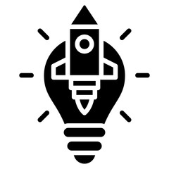 Fototapeta premium Start Up glyph icon