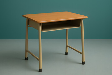 school desk isolated on white