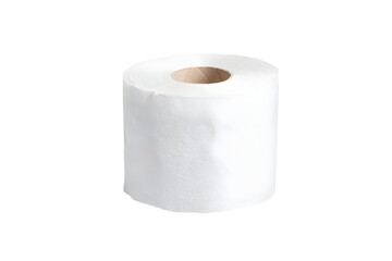 Isolated White Toilet Paper Roll on Black Background Provides Cleanliness
