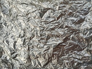 Abstrack crumpled black plastic bag texture background, Copy space 