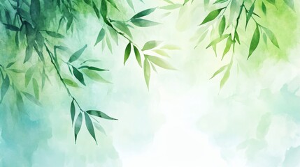 Fototapeta premium Bamboo, bamboo grass, ink painting style background 