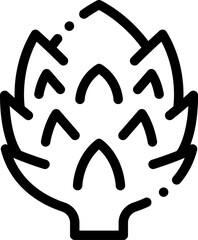 artichoke illustration on a white background       