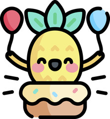 birthday illustration on a white background       