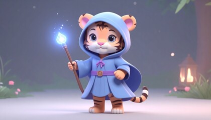 animated tiger wizard
