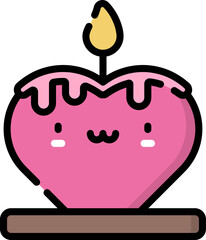 candle illustration on a white background       