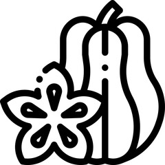 carambola illustration on a white background       