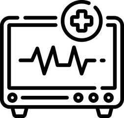 cardiogram illustration on a white background       