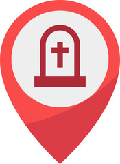 cemetery illustration on a white background       
