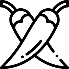 chili illustration on a white background        