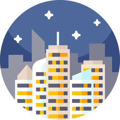 city illustration on a white background       