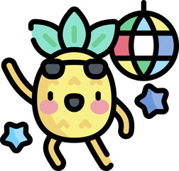 dancing illustration on a white background       