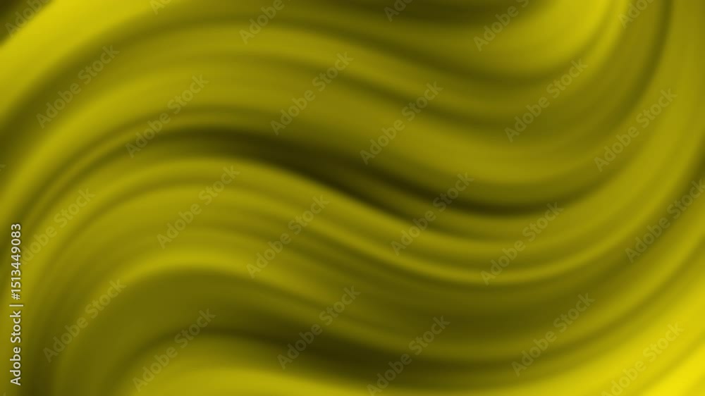 Poster smooth yellow-green abstract waves create a soft, flowing background effect, abstract texture gradie