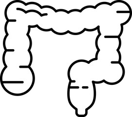 e-intestine illustration on a white background        