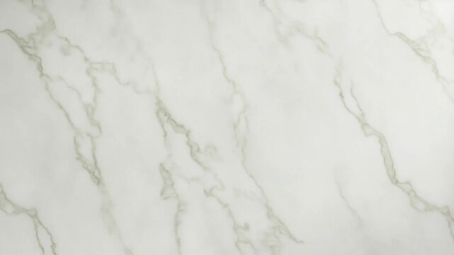 A close up view of a white marble surface with light grey veins and patterns across the surface background texture video