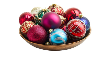 Vibrant Christmas Ornaments Bowl Decoration Professional Photography