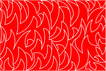 Fire flame illustration background. Doodle of fire line background. Flame seamless pattern background. Fire flame pattern background. Vector illustration of fire.