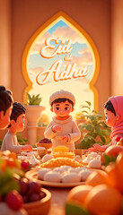 Eid al-adha celebration with family