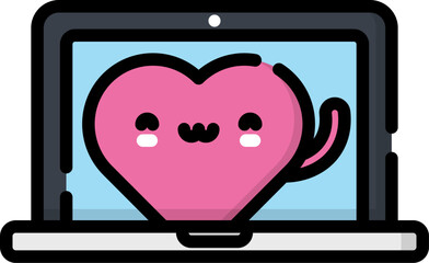 laptop illustration on a white background       