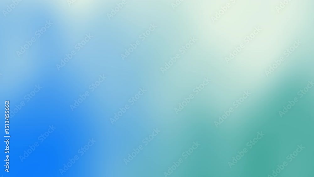 Aufkleber a soft gradient background blending shades of blue, teal, and light green in a smooth, abstract styl